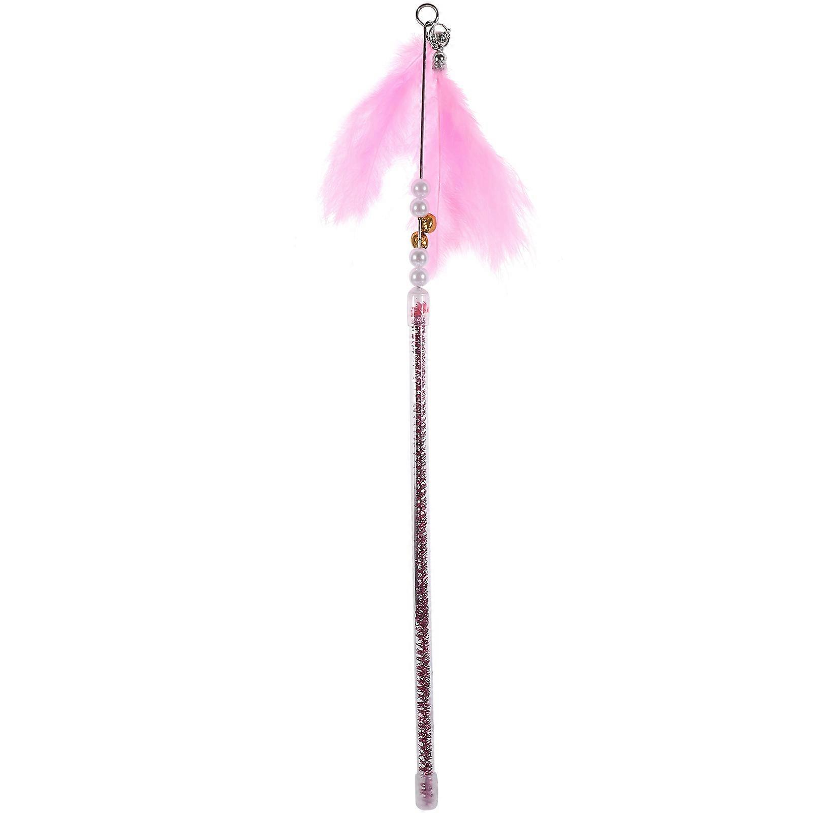 Bell Cat Teaser Colorful Fringe Wand for Cat Playing 1 Piece