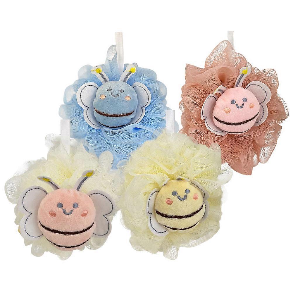 Cute Cartoon Bath Balls for Kids with Soft Nylon Material Gentle Exfoliating Bathing toys Assorted Color