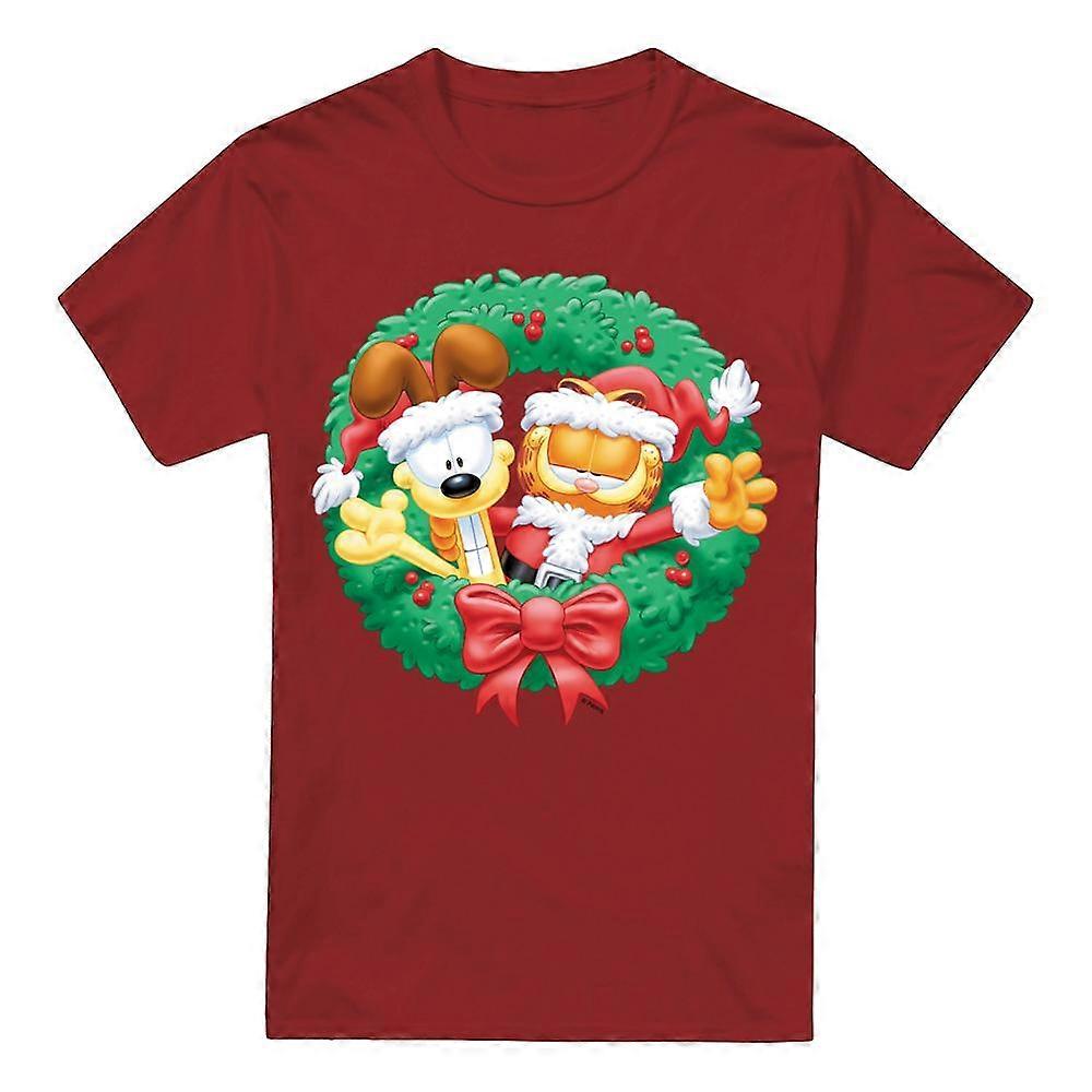 Garfield férfi koszorú karácsonyi póló