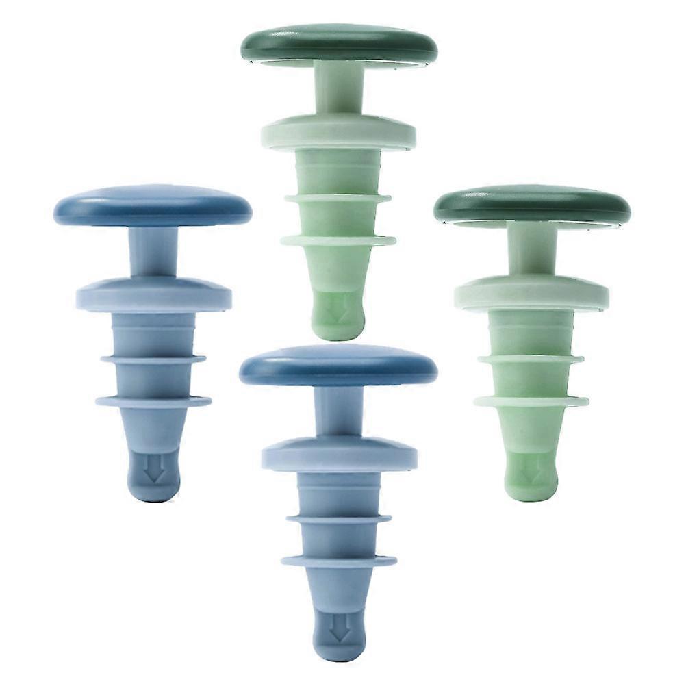 Bottle Stoppers Cone Shaped Cocktail Bottle for Home Use Blue Silicone for Bottle Sealing 4Pcs