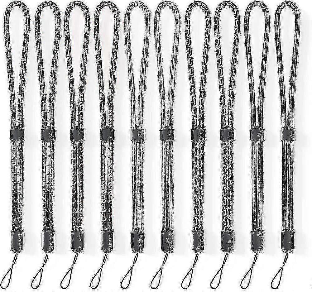 Håndleddsstropp. 10-pakning justerbare fargerike håndleddsstropper i nylon-