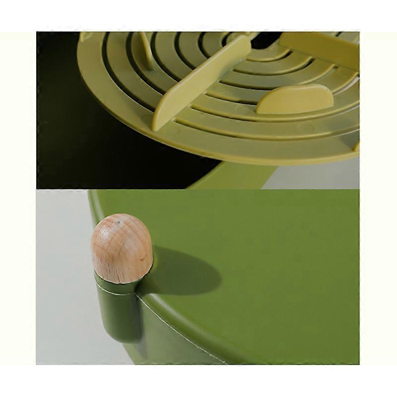 Simple Double Layer Green Plastic Tea Tray with Drain Holes