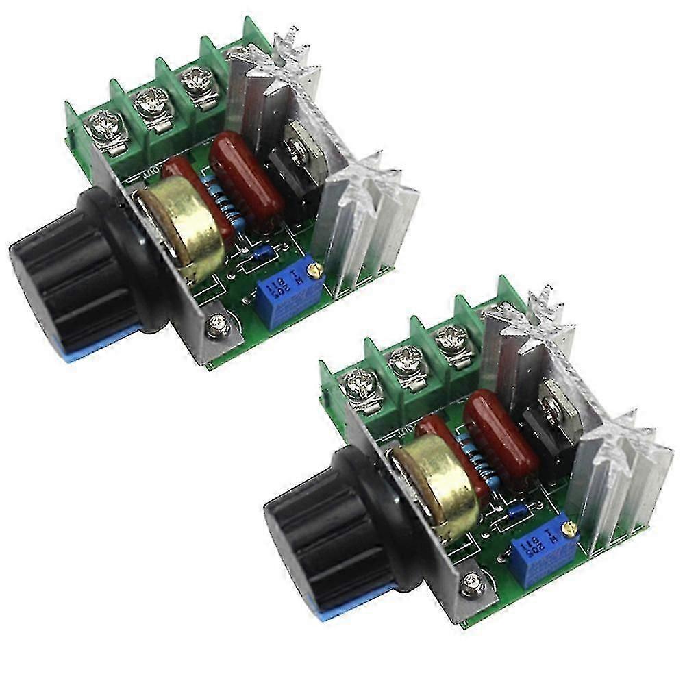 2 Pcs Speed Controller For Ac Motor Ac 220v 2000w Thyristor Motor Speed Control Adjustable Power Co (haoyi)