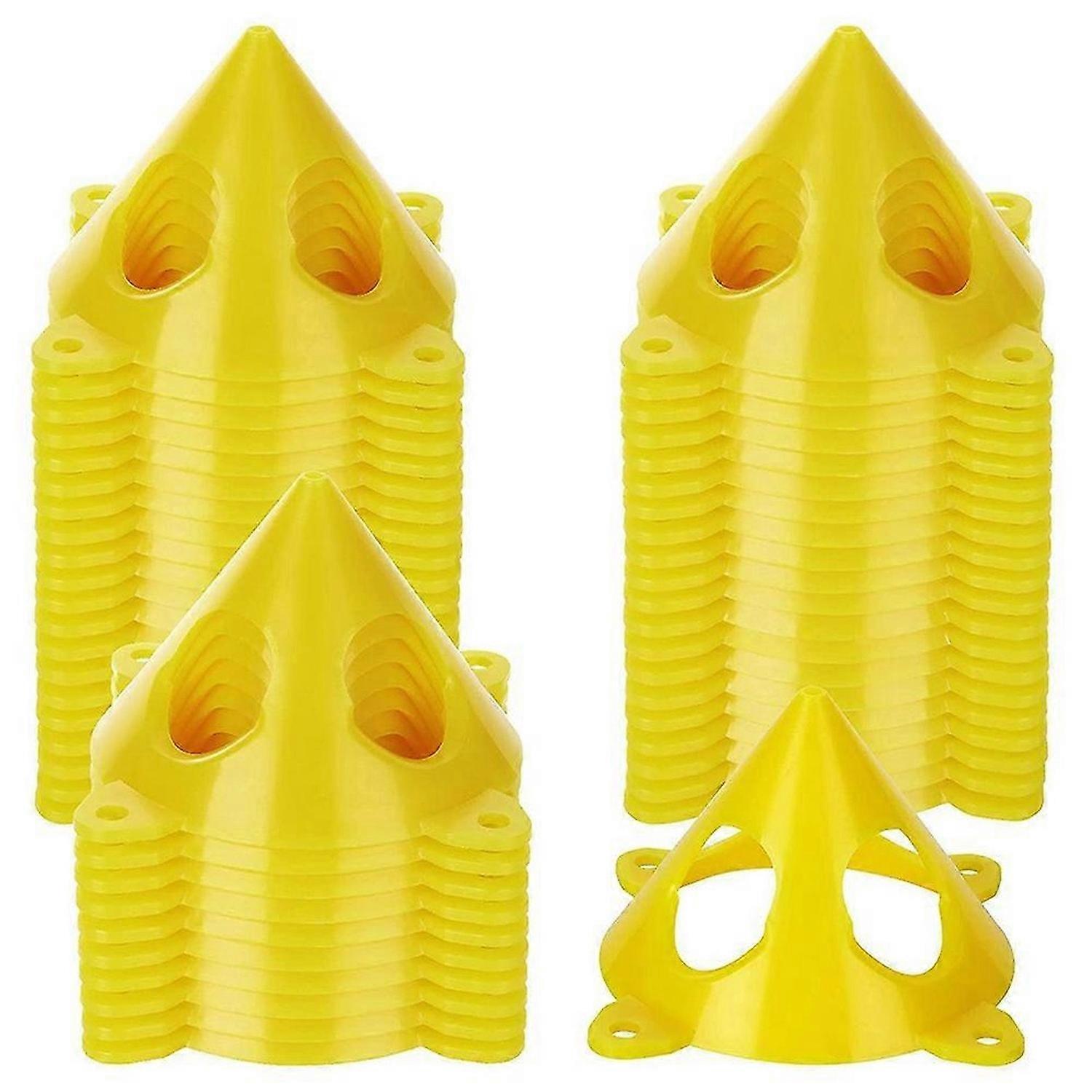 50 PCS Yellow Cone Canvas and Cabinet Door Risers