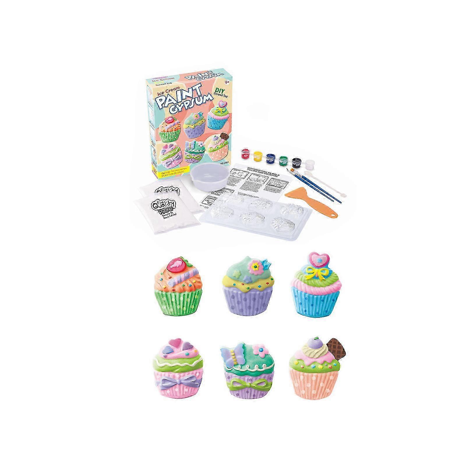 Multi-Colored Stickle Bricks DIY Plaster Painting Kit with Graffiti Coloring Set 30ml for Christmas Craft