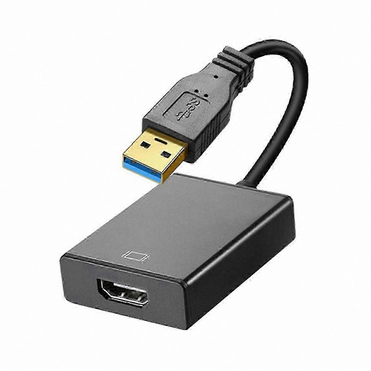 USB 3.0/2.0 to HDMI-Compatible Adapter, 1080P HD Multi-Display Video Converter for USB to HDMI-Compatible Connection