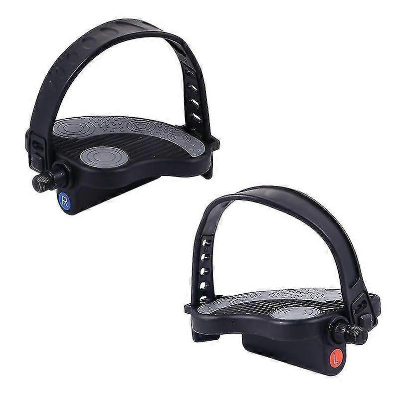 Luxora 1 Pair Exercise Bike Pedals With Straps Spin Bike Pedals Random Pattern
