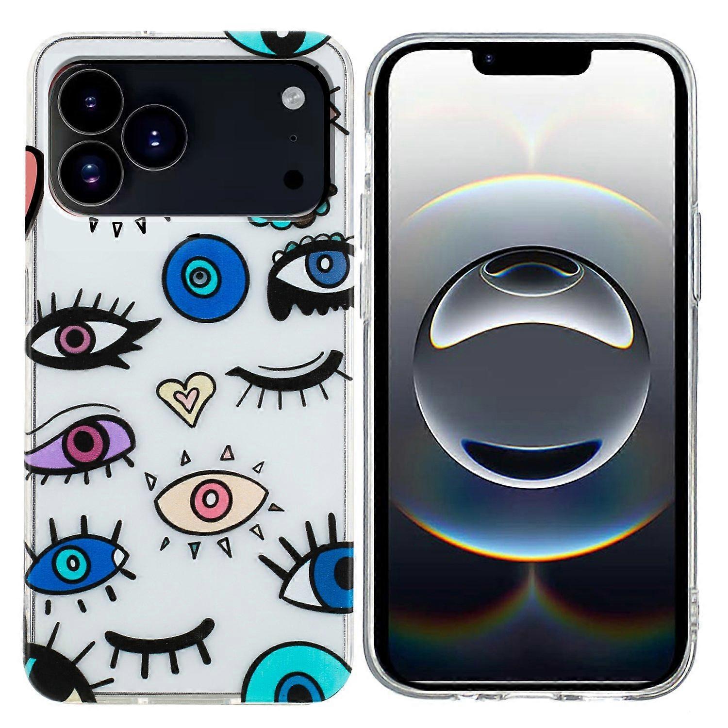 For iPhone 17 Pro Case Soft TPU Phone Back Cover Pattern Printing - Eye Monster