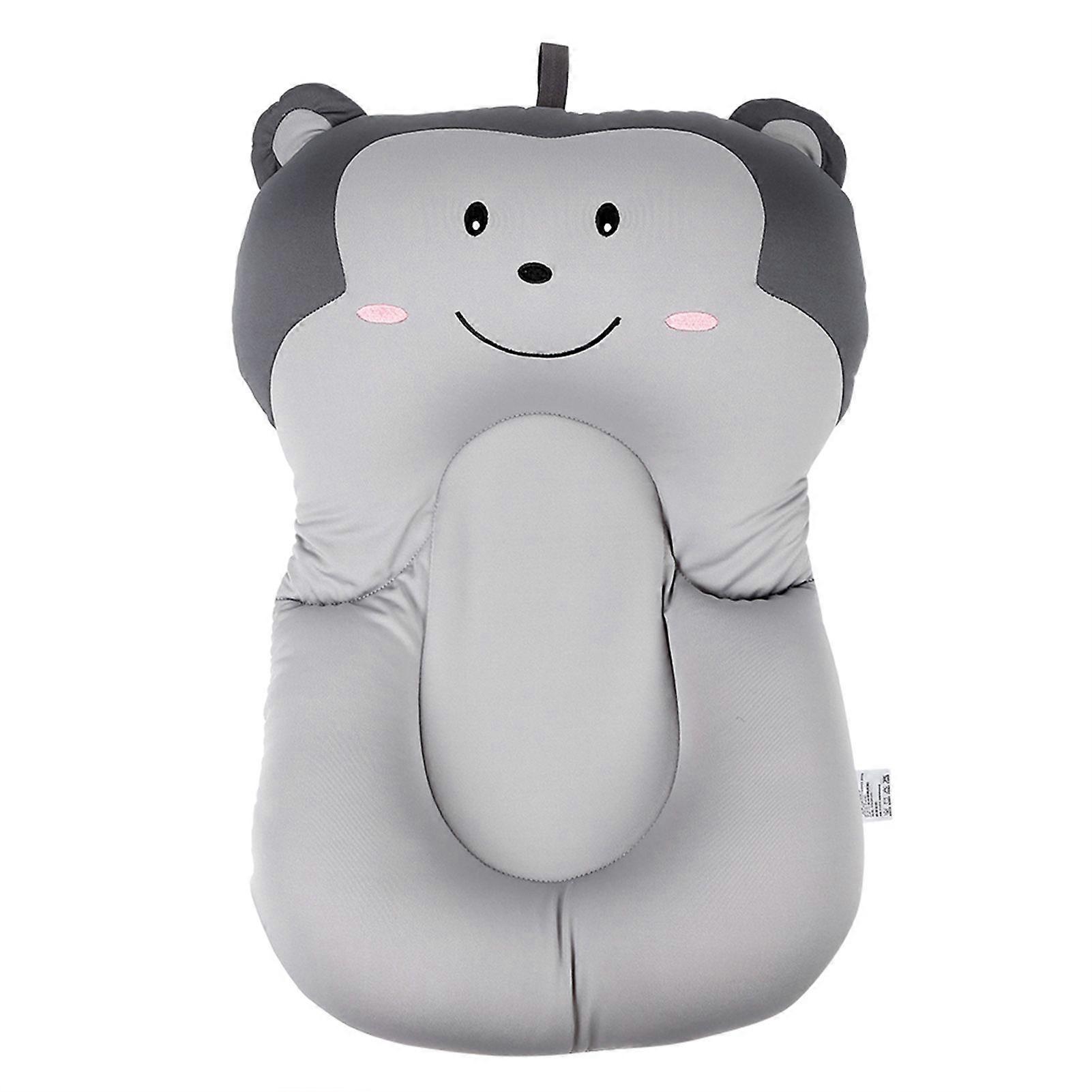 1Pc Newborn Baby Toddler Infant Soft Seat Pad Tub Bath Floating Air Cushion Pillow Mat Grey