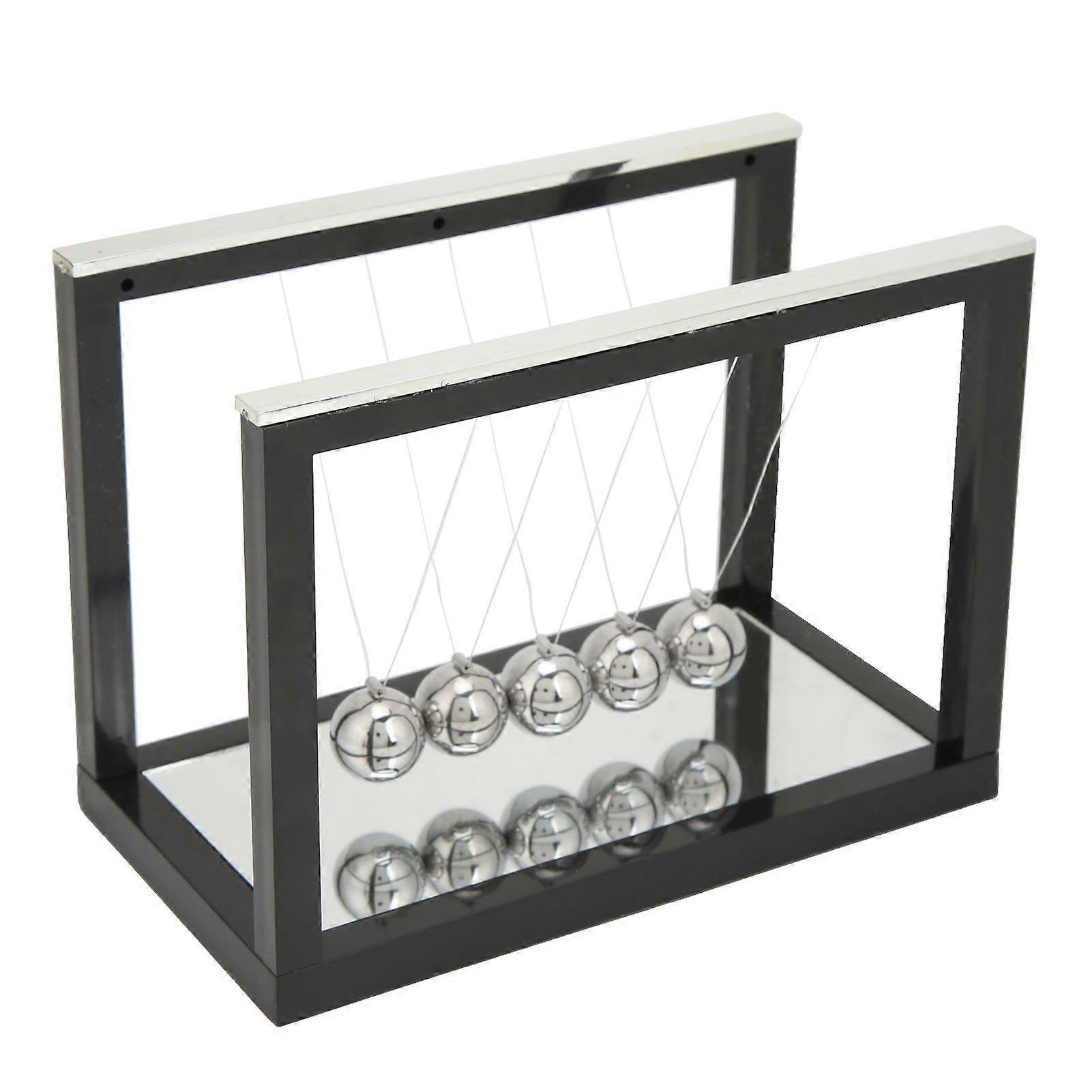 Pendulum Ball Elegant Stylish Design Mirror Style Black Swinging Ball Decompression Toy for Desktop Decoration Gift