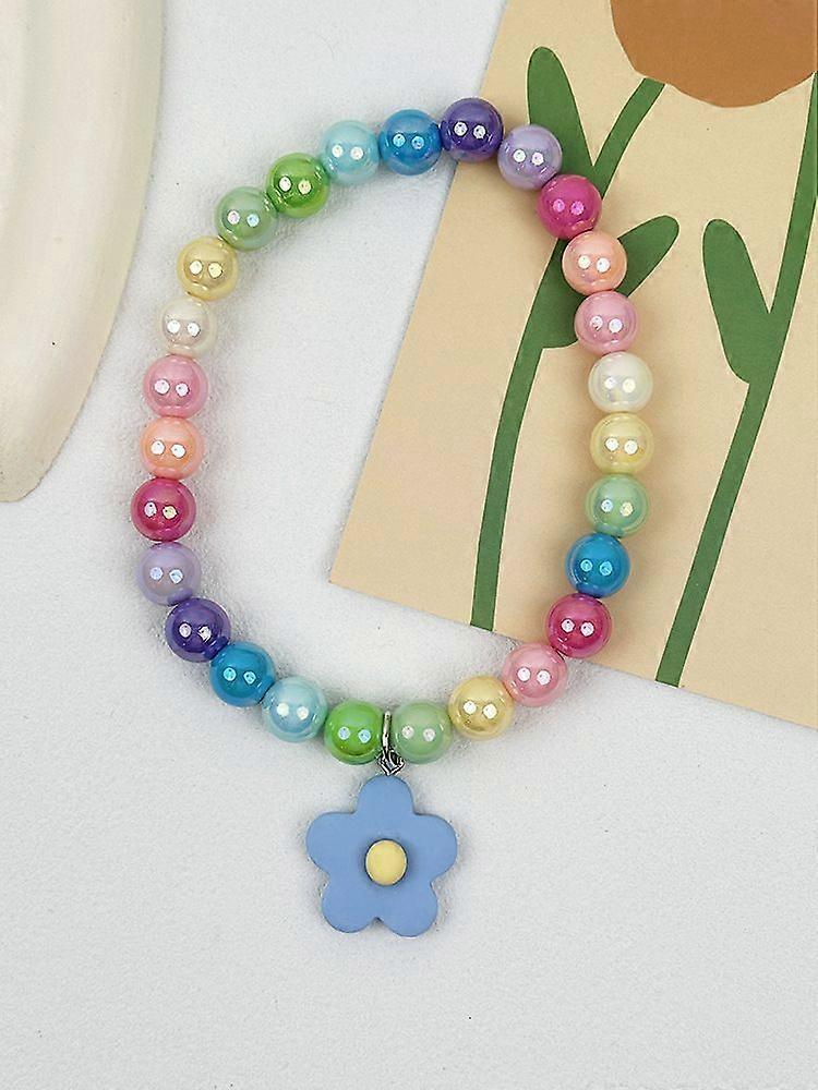 Pet Collar Dopamine Macaron Color Elastic Plush Flower Pendant Cat Dog Necklace