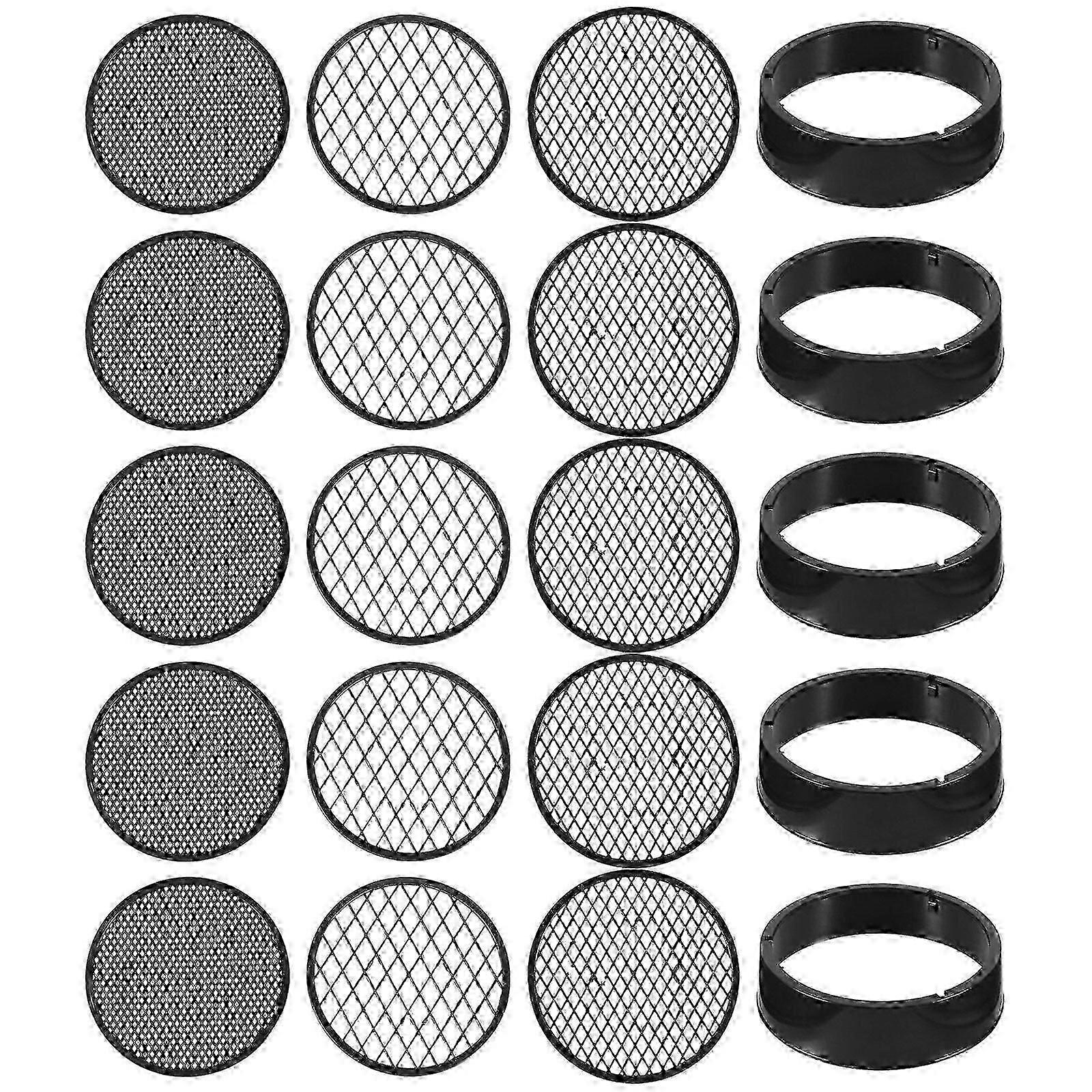 5-Set/20pcs Garden Soil Sieve Mesh Sifting Pan for Gardening, Compost Riddle Tool