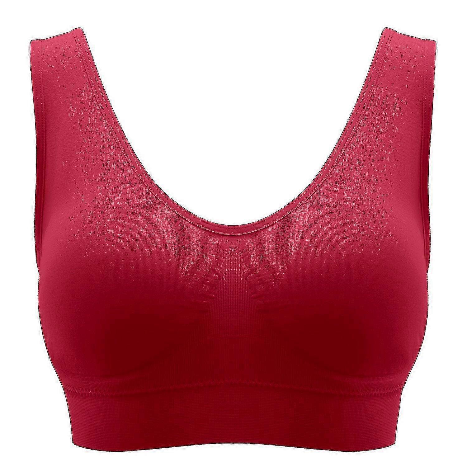 Juege* Plus Size Seamless Comfy Breathable Solid Bra, Women's Plus High Stretch Full Coverage Push Up Bra