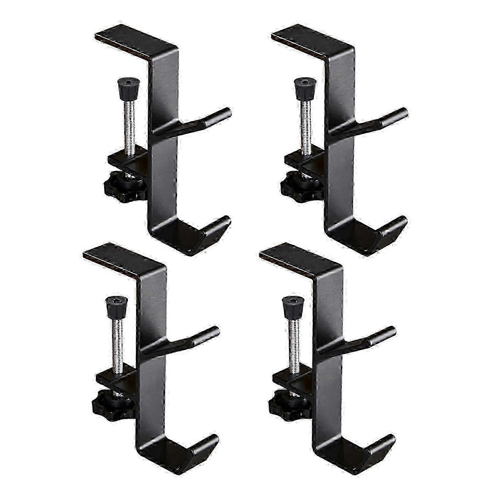 4pcs Clamp-On Utility Hook for Handbags Backpack - Under Table Mount Holder Bag Hanger, Table Organizer for School & Office