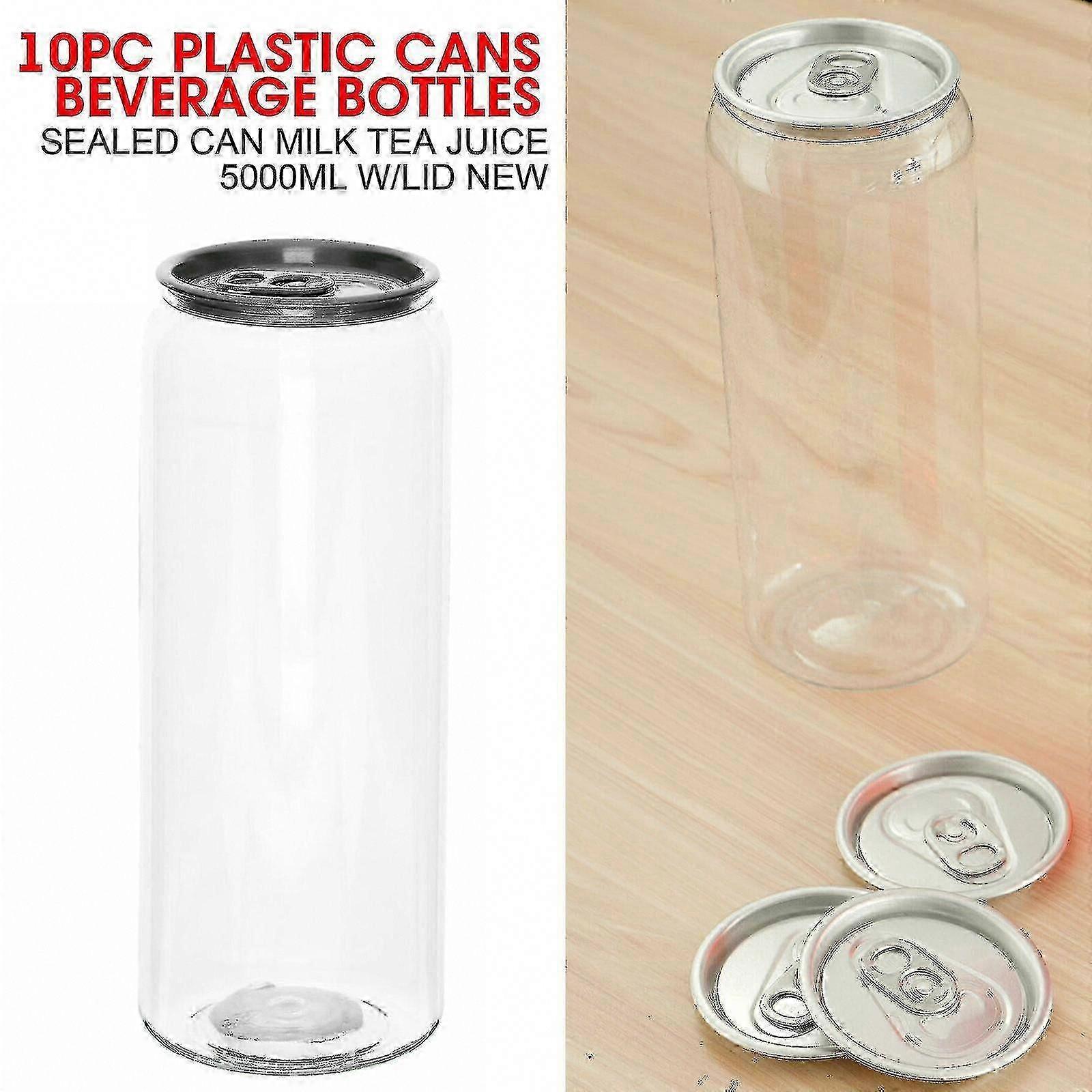 10個500mlプラスチックシール缶、飲料、ミルクティー、ジュース用蓋付き