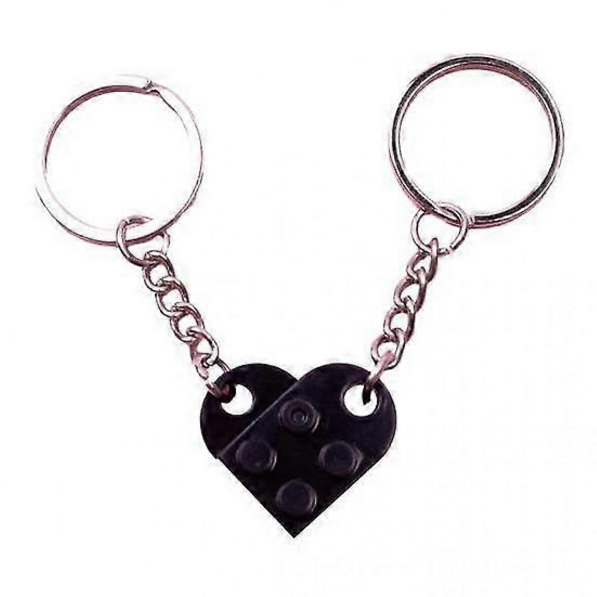 Keychain Couples Key Ring Blocks Show Love for Valentine's Day Anniversaries Birthdays Gifts for Boyfriend Girlfriend