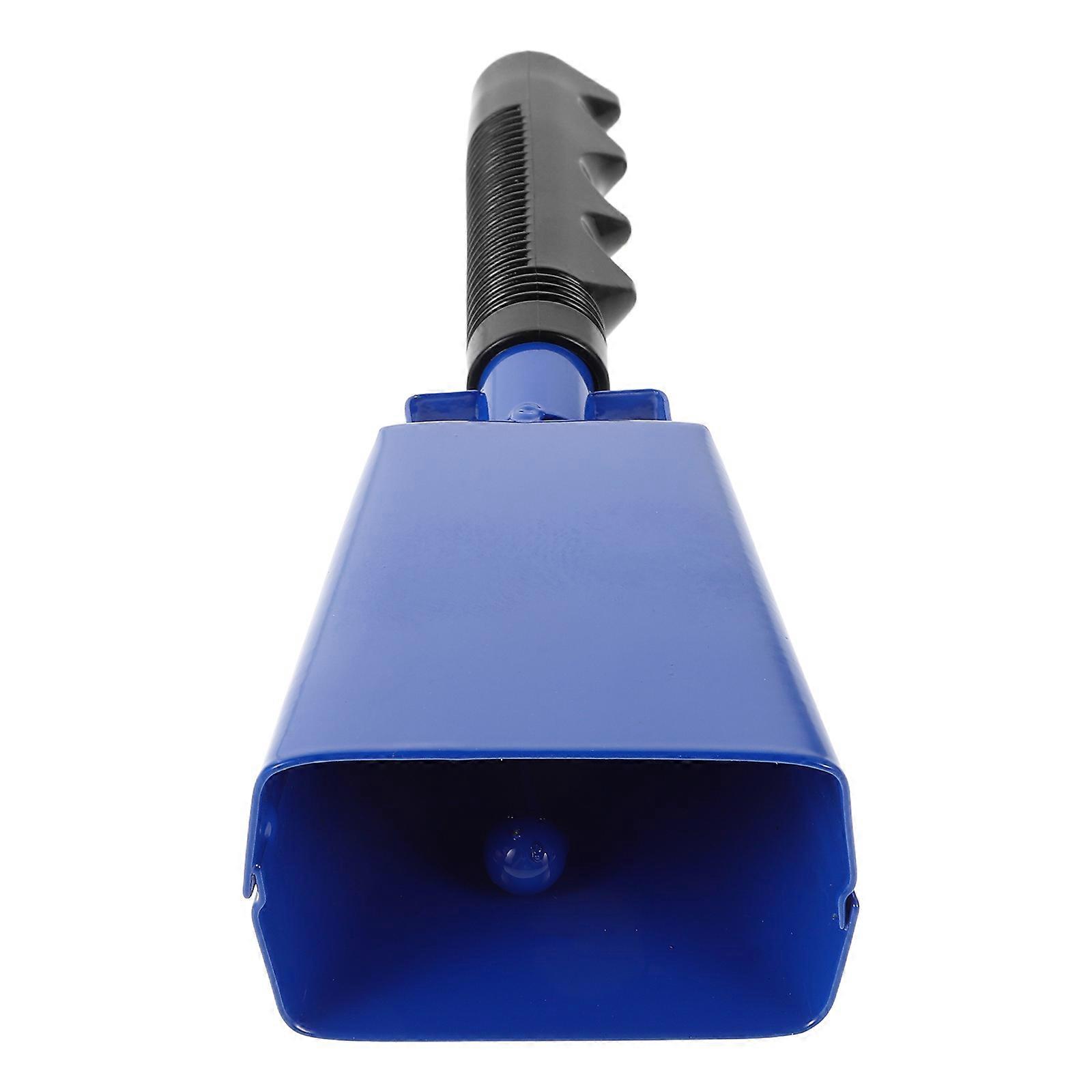 Blue Cowbells Steel Hand Bell for Cheering with Handle 4Pcs Loud Noise Maker