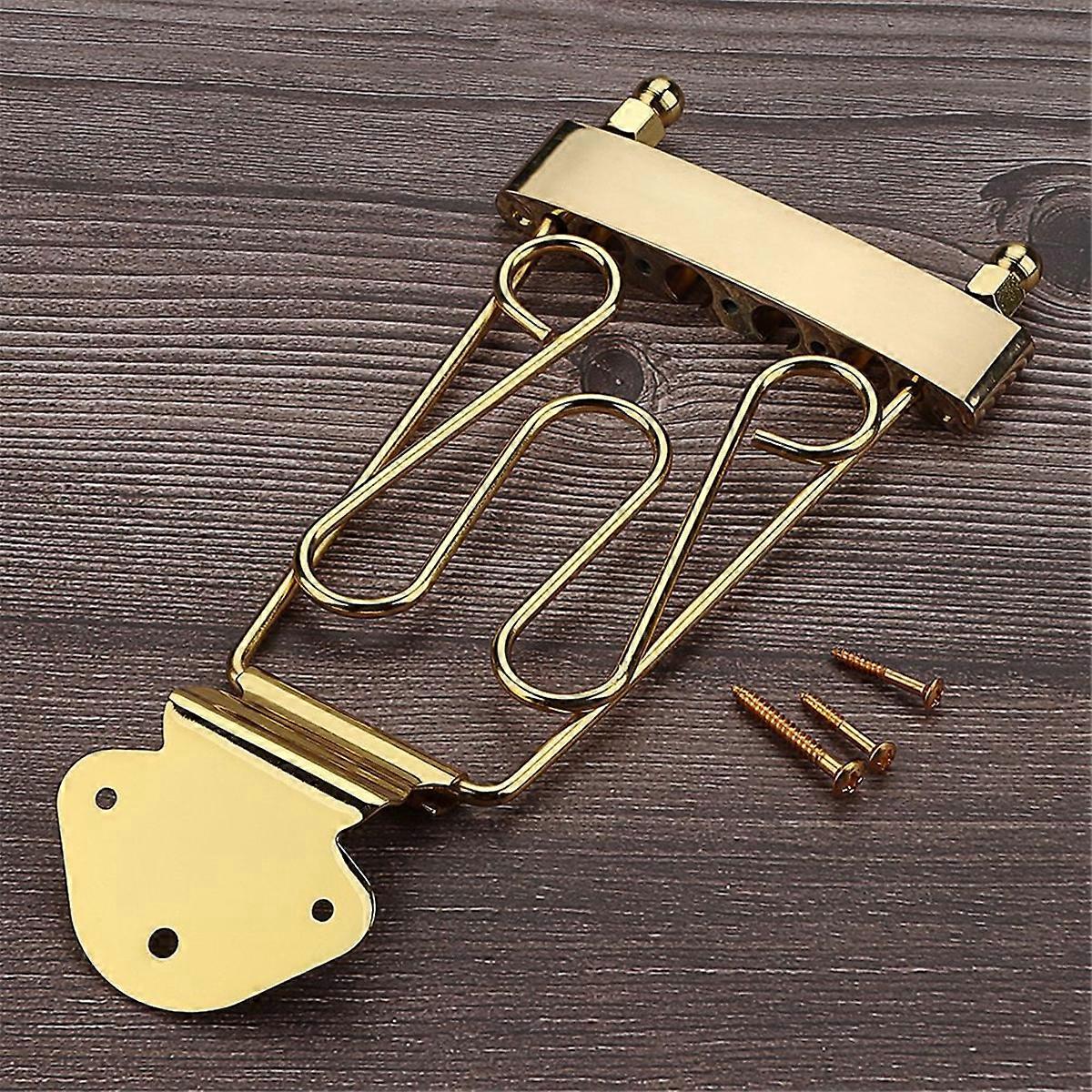 4 String Trapeze Tailpiece Guitar Bridge with Screws