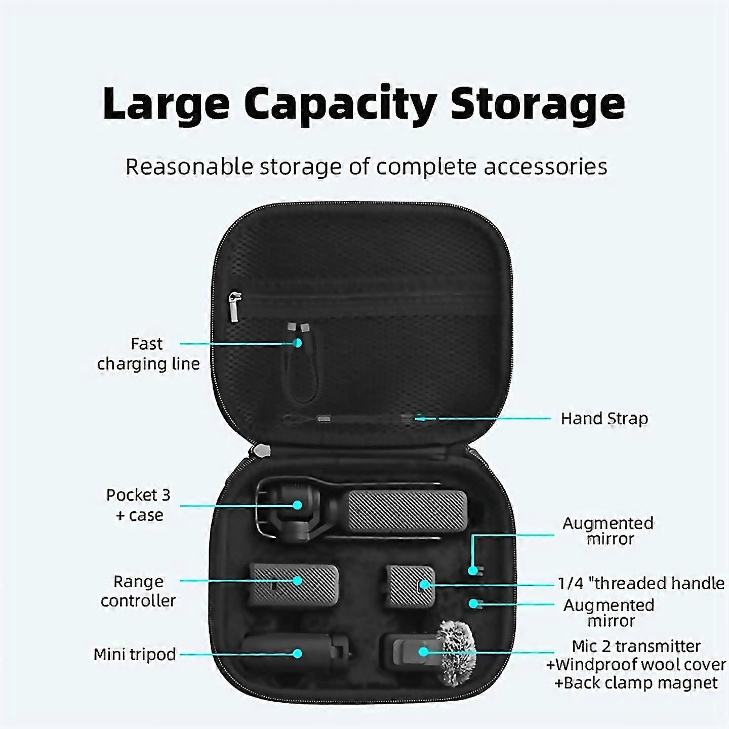For Storage Bag For 3 Carrying Case Handheld Camera