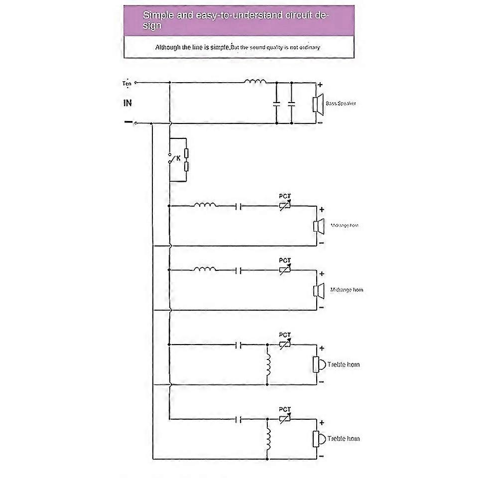 For 400w 2 High 2 Medium 1 Low 5 Audio Speaker Divider 6000hz Adjustable