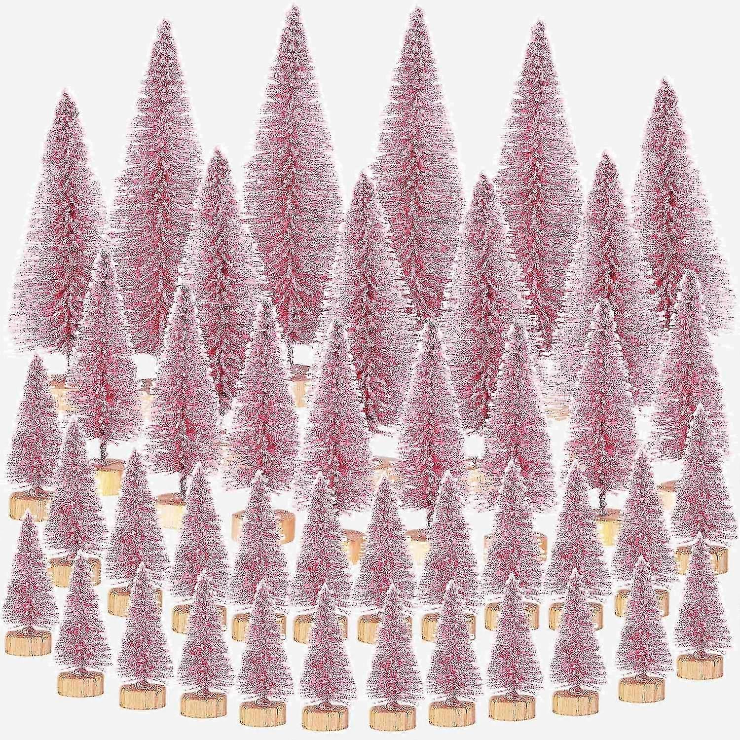42 Pcs Christmas Tree DIY Bottle Brush Trees Plastic Sisal Trees - DSW