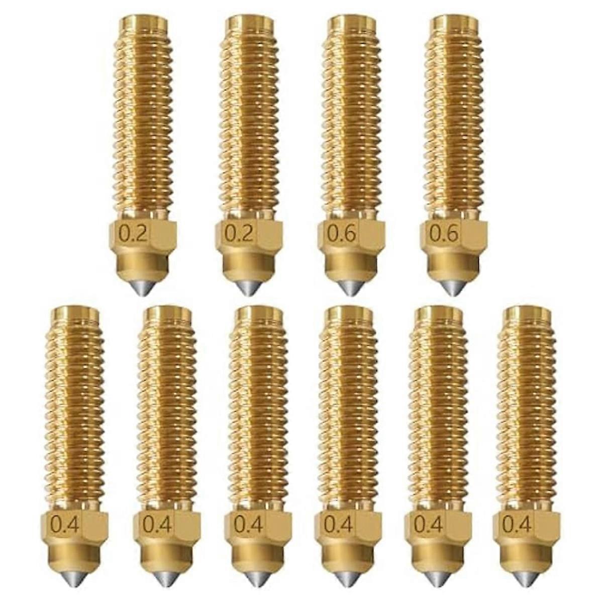 10PCS Brass-Hardened Steel Nozzles for Centauri 3D Printer