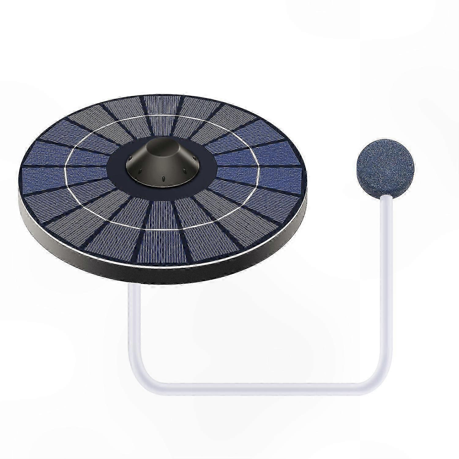 Floating Solar Pond Aerator with Air Hose, Bubble Stone for Fish Tank, Birdbath, Fountain, Small Water Feature Oxygenation Solution