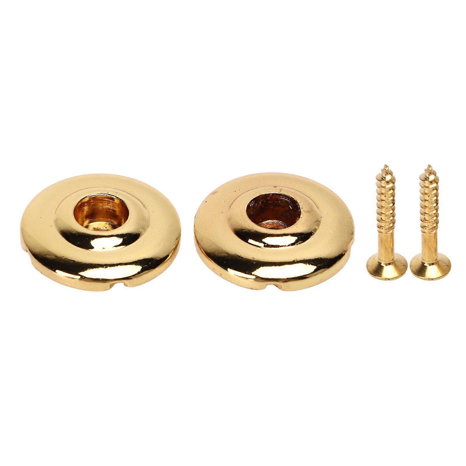 Round Electric Bass String Retainer Friction Reducing Robust Decorative Electric Bass String Tree Gold