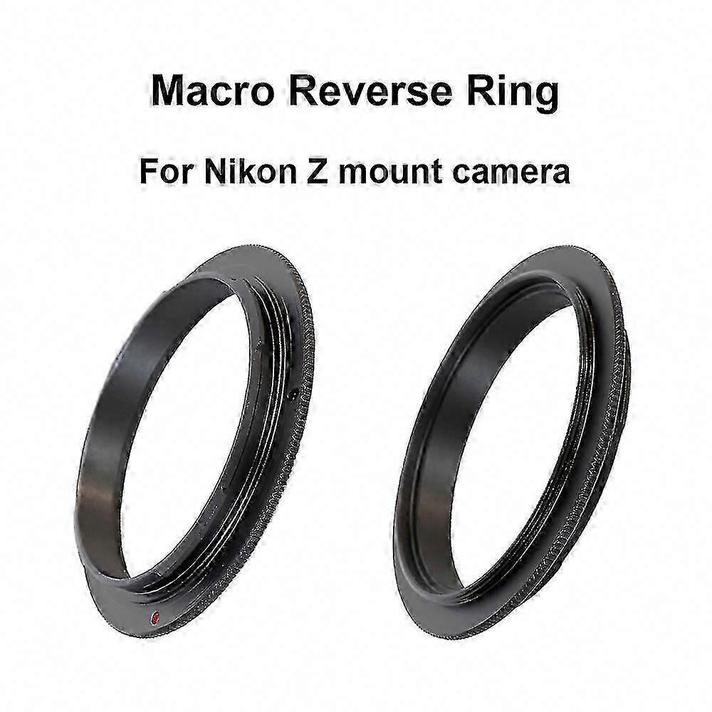 Z Mount Macro Reverse Adapter Ring 49-77mm for Z5 Z6 Z7 Z9 Z50 Macro Photography
