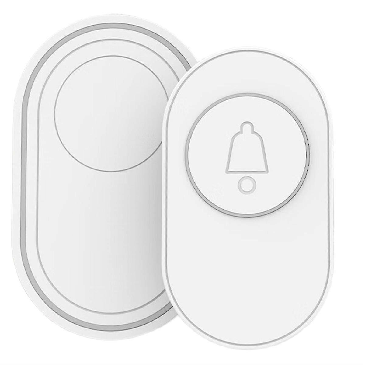 Wireless Doorbell 433MHz Waterproof Button Adjustable Volume 36 Melodies Ringtones Black Color Indi