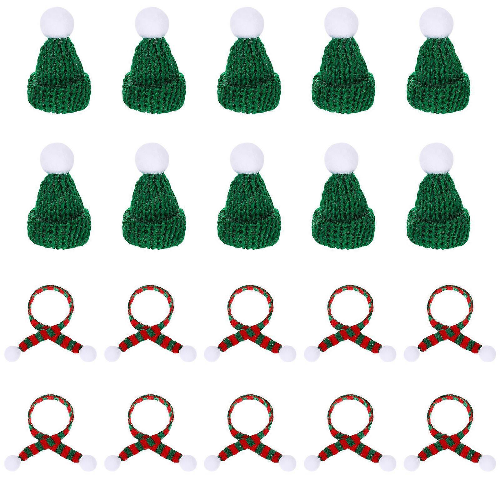 Tiny Christmas Hats Mini Santa Hats for Decor 180Pcs Assorted Colors