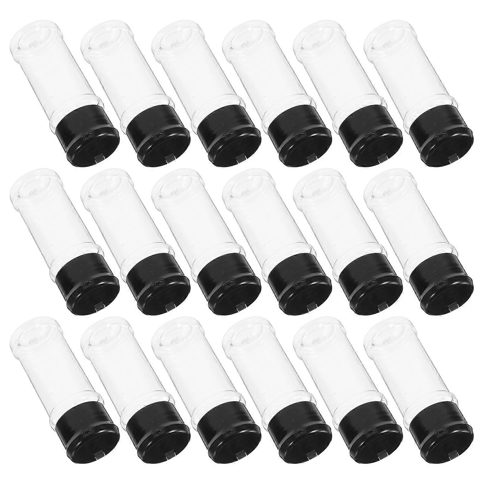 Clear Plastic Seasoning Jars with Black Lids for Home Use 90Pcs