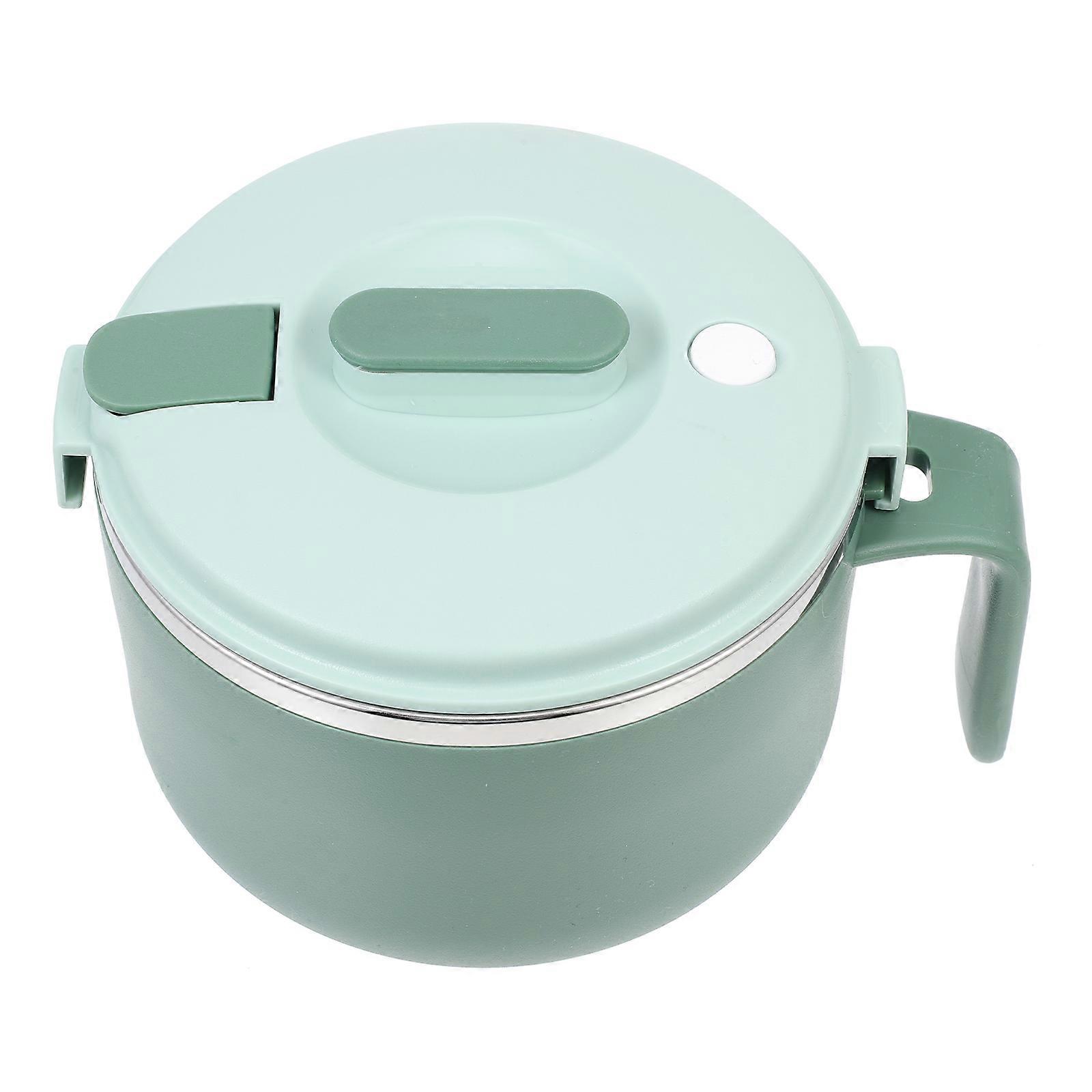 Practical Bowl Insulated Steel Soup Bowl Round Shape Easy to Clean 13X13CM 1Pcs