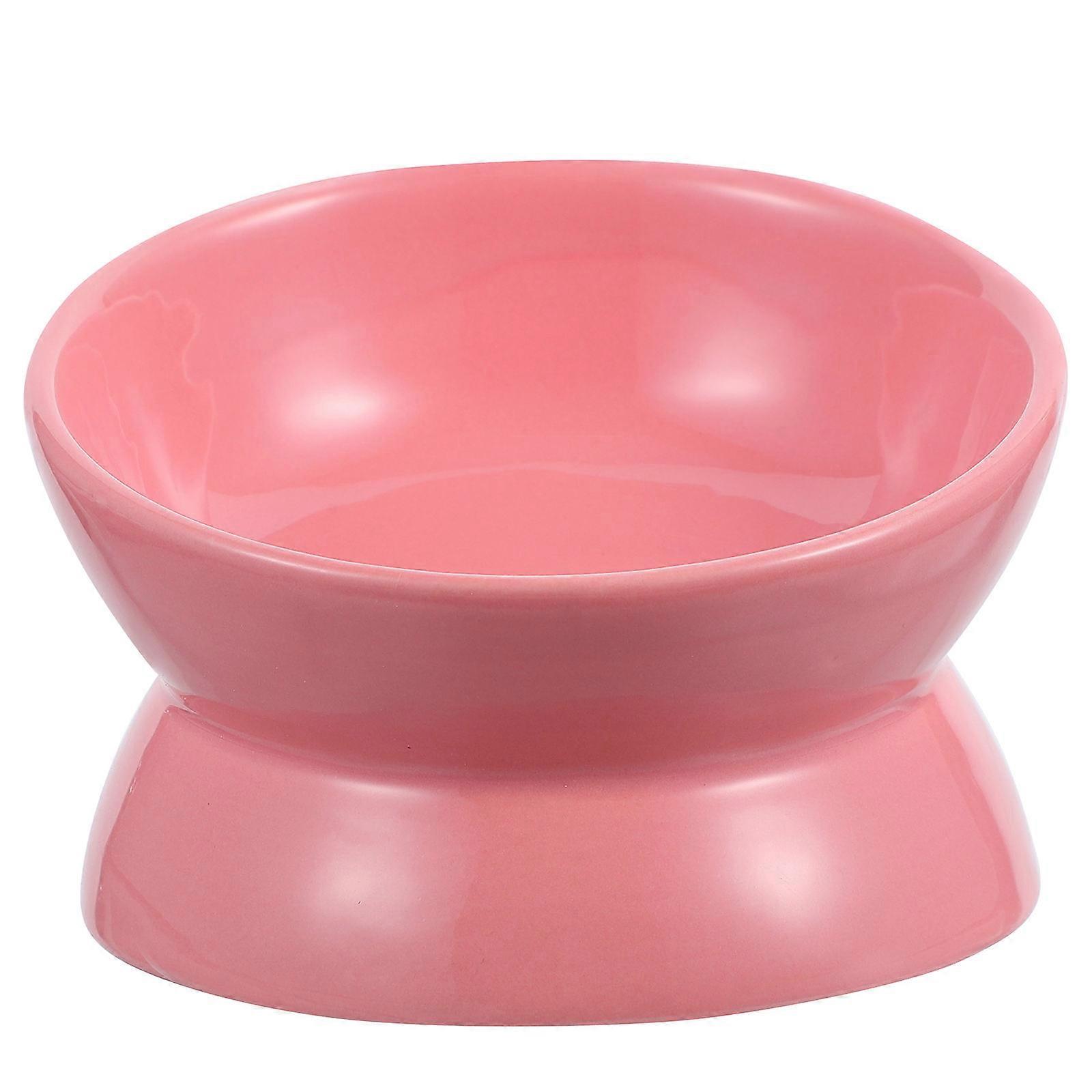 Cat Feeding Bowl Ceramic Raised Cat Bowl for Relaxed Eating 2Pcs