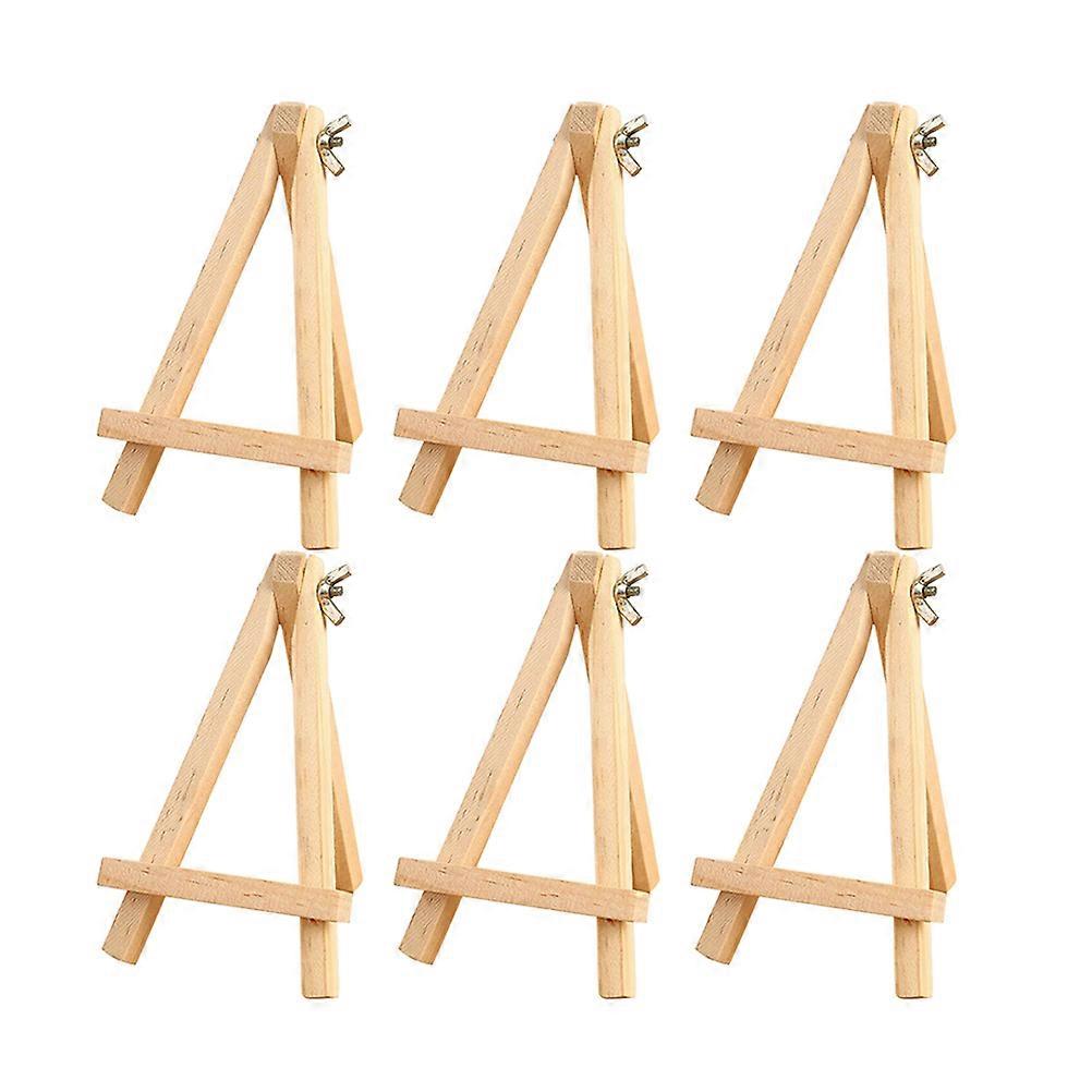 Easel For Painting 6Pcs Small Wooden Easel Triangle Frame Display Stand For Kids Children 9 X 15 Cm Art Exhibitions