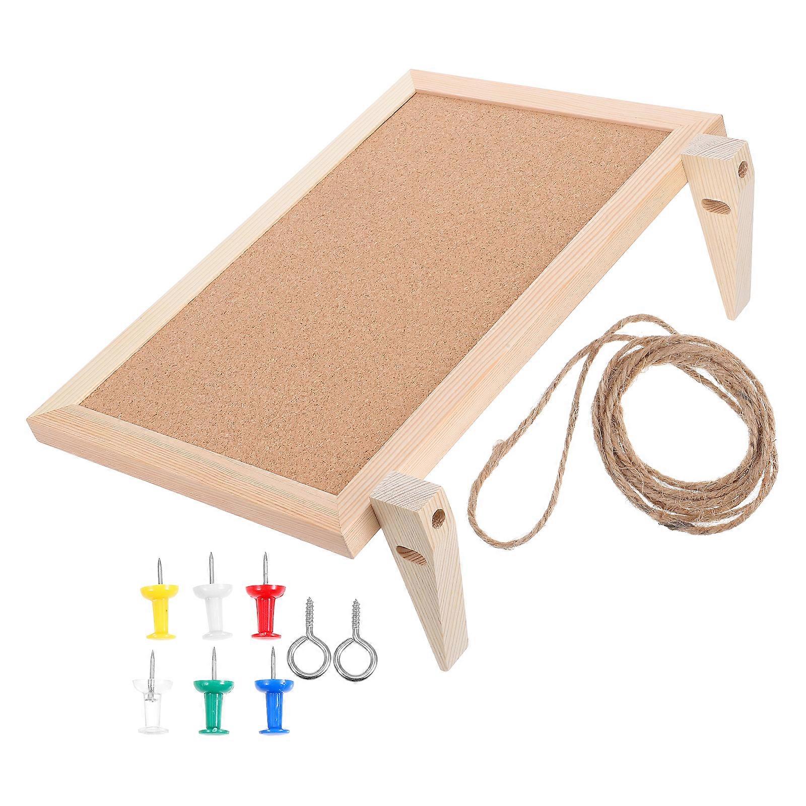 Decorative Cork Boards for Desk with Wooden Frame for Message Use 5Pcs