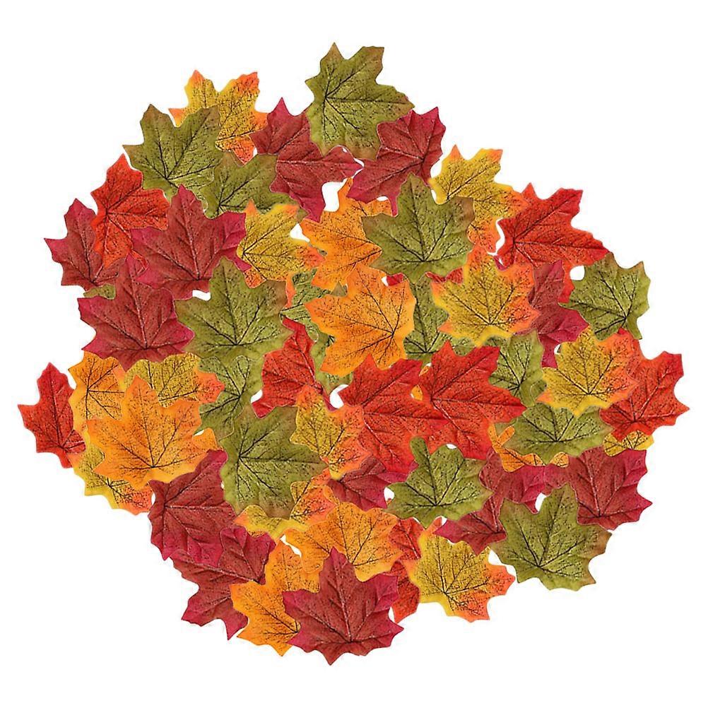 Thanksgiving Maple Leaf Artificial Leaves Decor for 1000Pcs Fall Decor