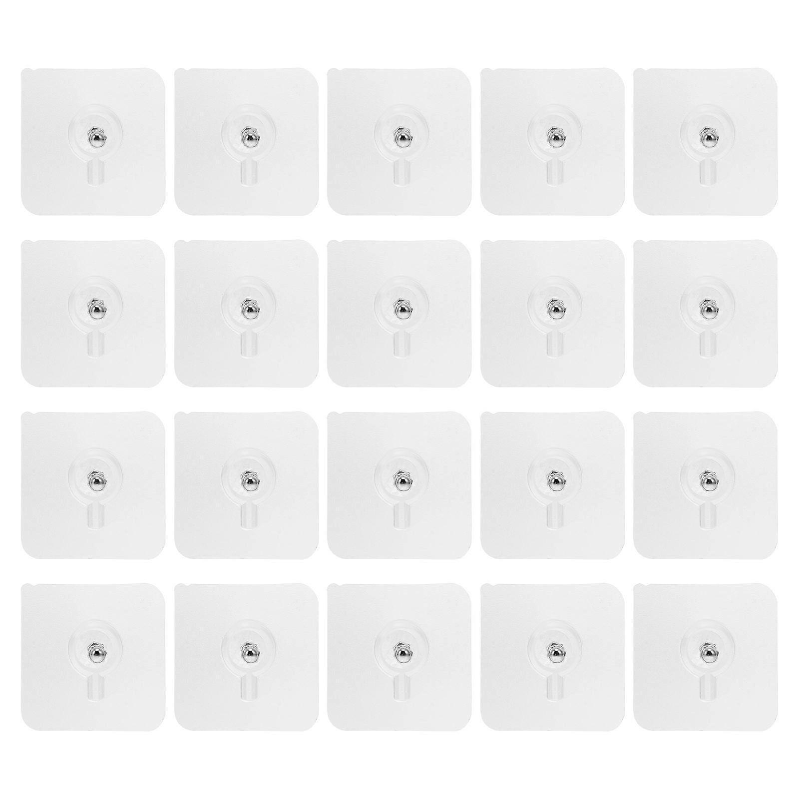 Wall Mounted Self-Adhesive Screw Stickers Strong Hooks for 60Pcs Use