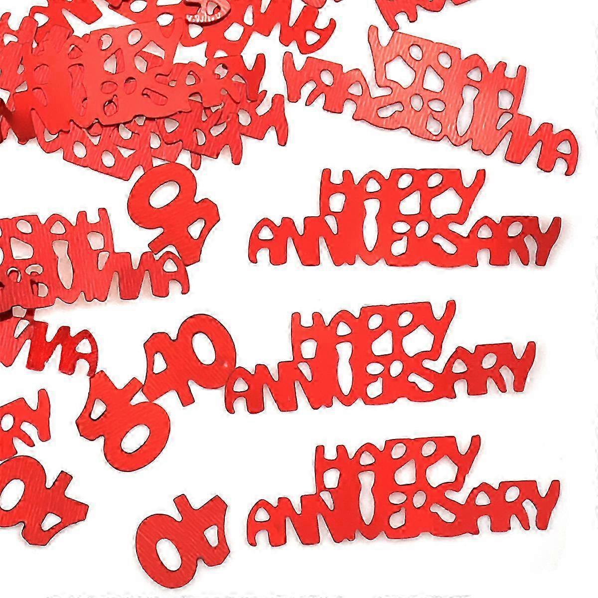 2025 Ruby Wedding Anniversary Confetti Sprinkles, Approx. 300pcs for Party Decor