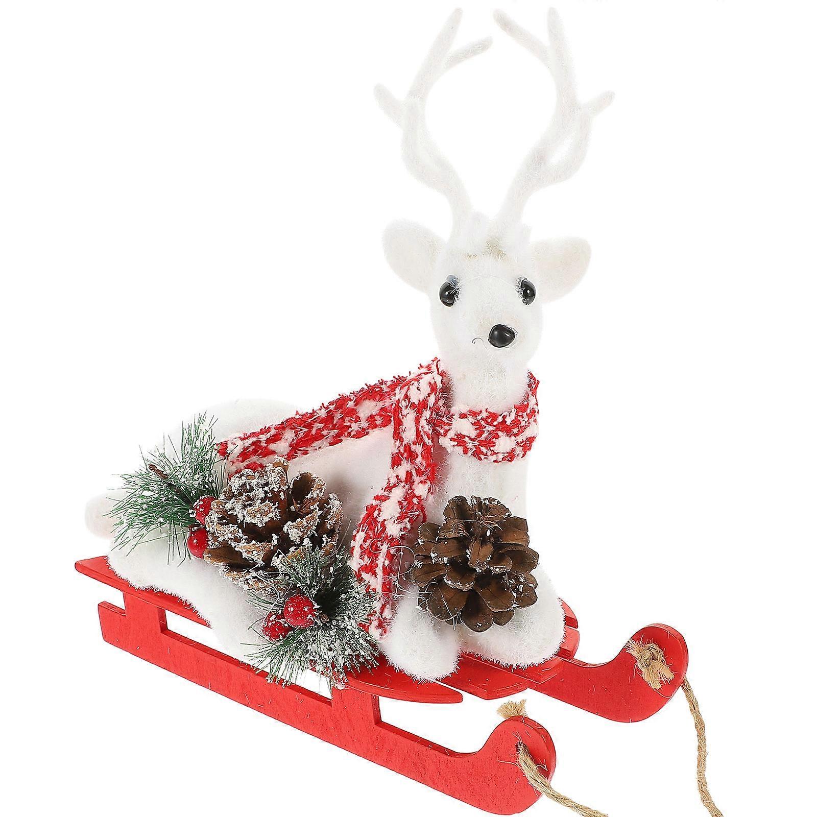 Tabletop Deer Statue Foam Material for Decoration 2Pcs Pack