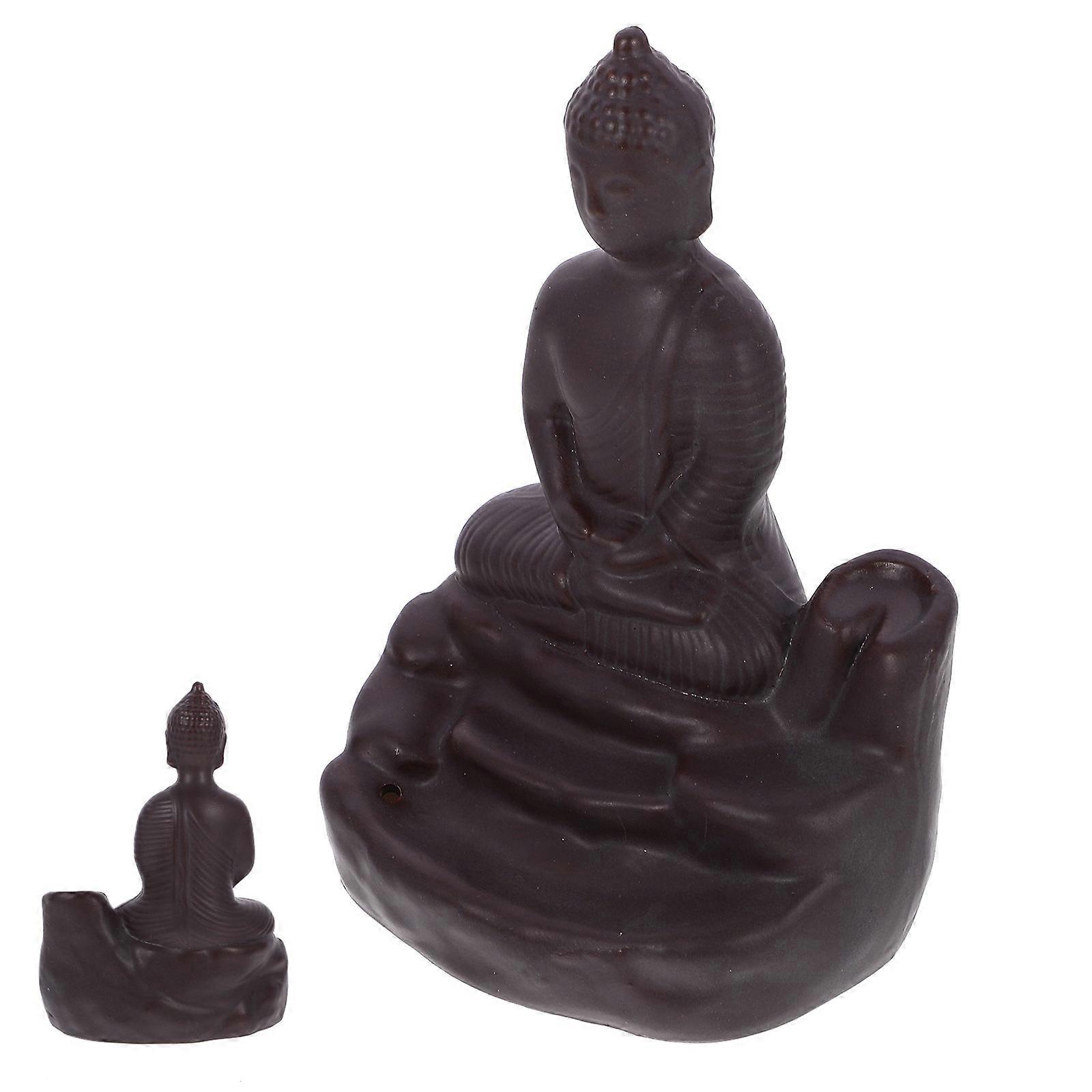 Buddha Decor Backflow Incense Burner for Office 2Pcs