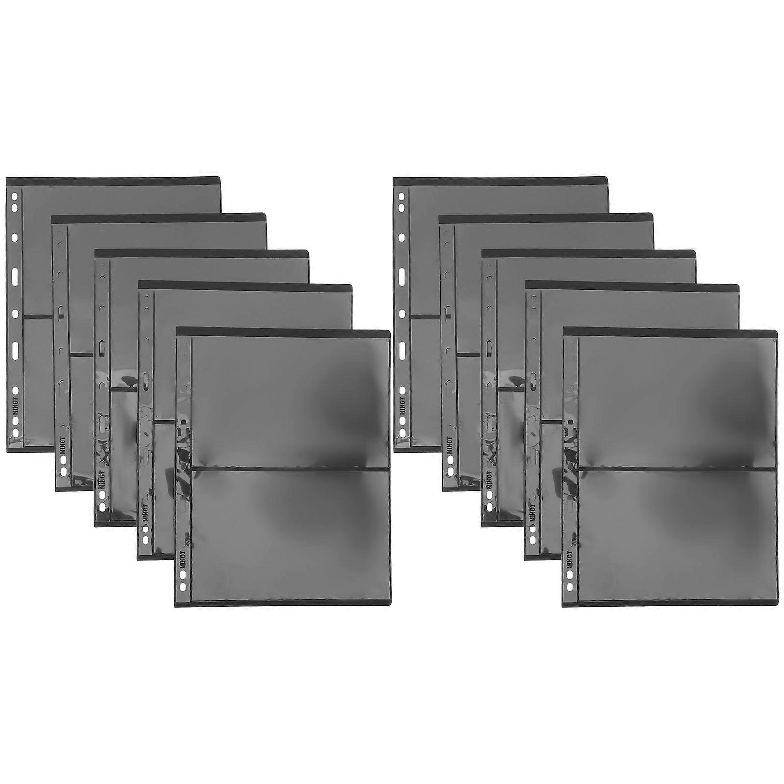 Inserts Standard Stamp Pages for Collecting 20Pcs Black PVC