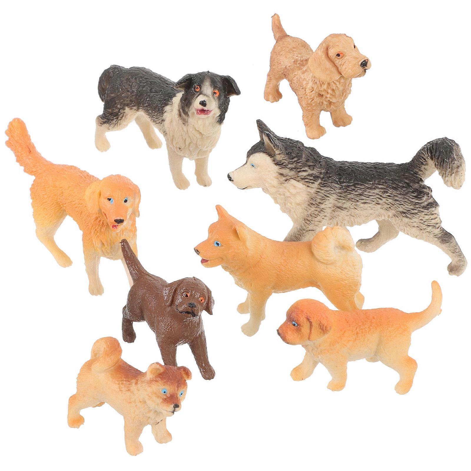 Mini Dog Figurines for Decoration with 40Pcs Realistic Puppy Models