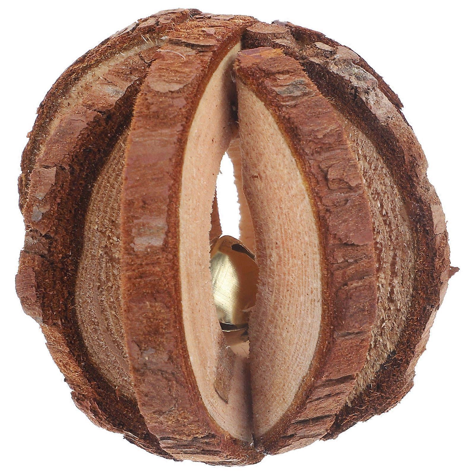 Wooden Hamster Chew Toy Set 4Pcs for Teeth Grinding and Small Pets