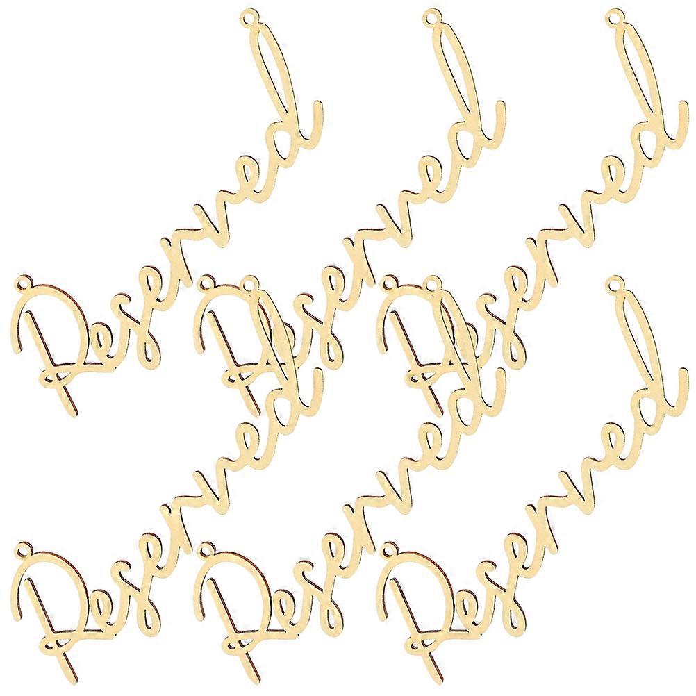 Decorative Hanging Reserved Signs 18 Pcs Wood Wedding Chair Sign Simple Rustic Touch for Theme Party Wedding Occasions