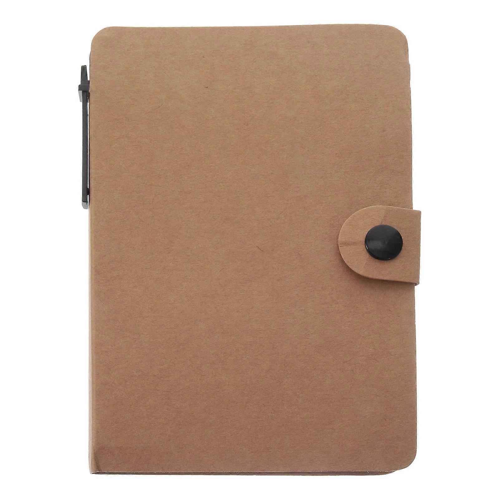 Household Notepad 2Set With Button Closure For Home Use Recording Numbers Light Brown Color