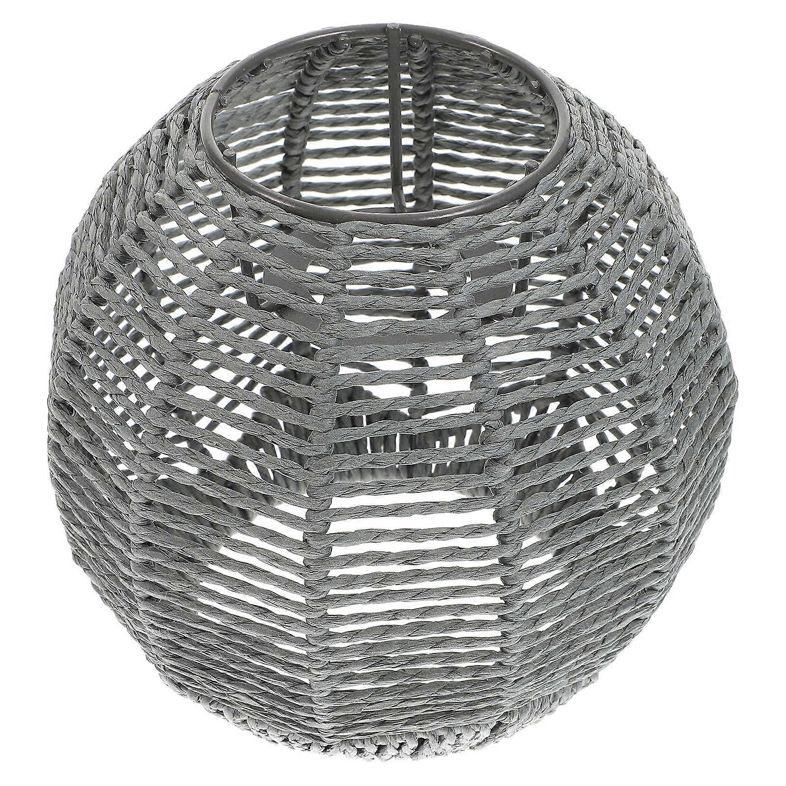 4Pcs Woven Lamp Covers for Chandelier Ceiling Light Shade in Grey