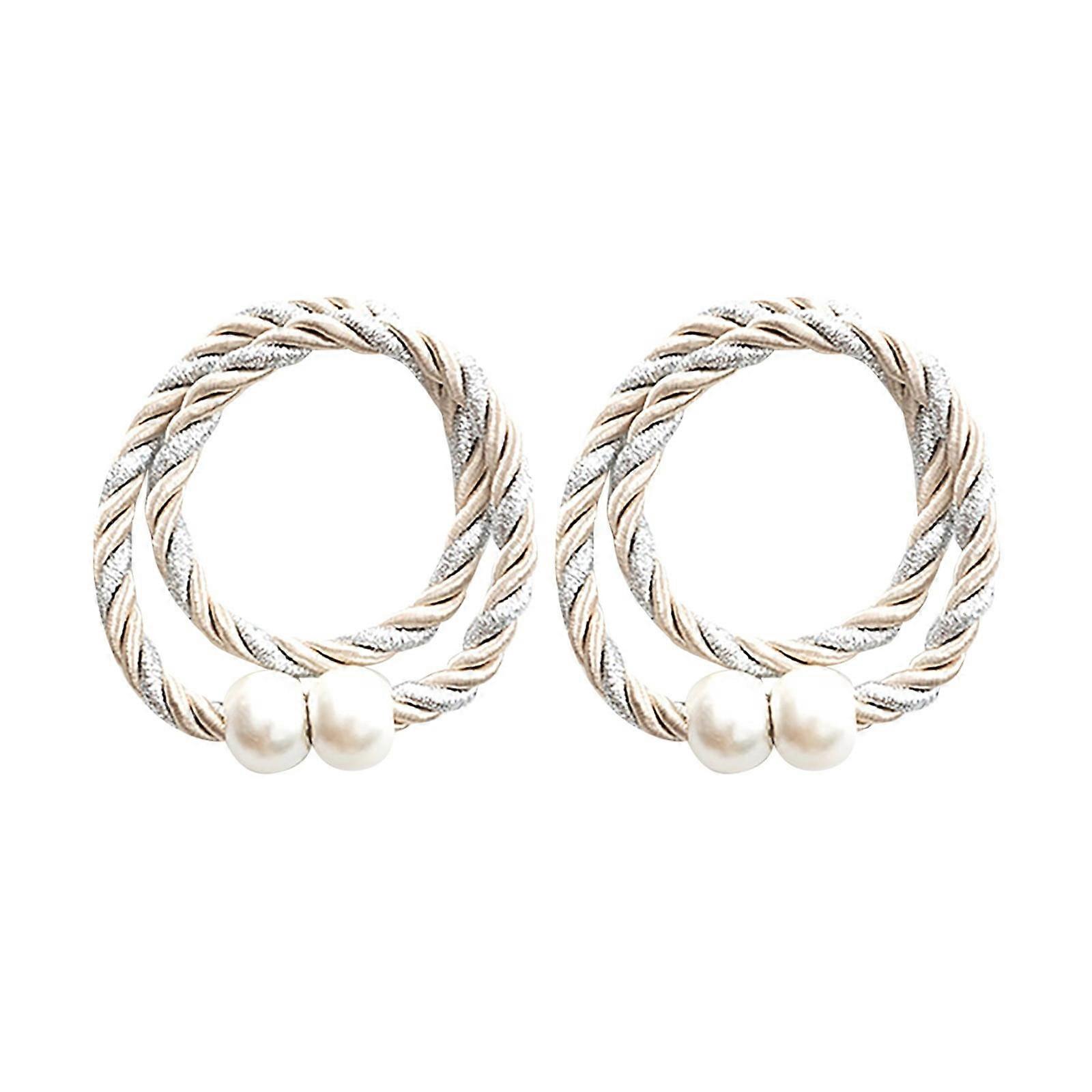 WRXMIJNHGSA Curtain Tiebacks, Strong Magnetic, Modern Simple Style, Compatible with Thick/Thin Draperies, Weave Rope Holdbacks for Home & Office