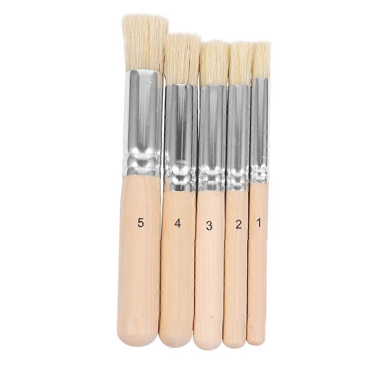 5pcs Natural Template Paint Brushes The Brush