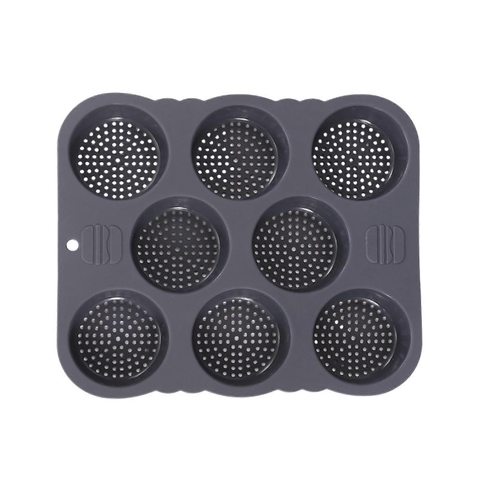 Silicone Baking Cast 8 Round Cavities Mold For Oven And Freezer Safe Release Food Grade Elastomer Bread Cast
